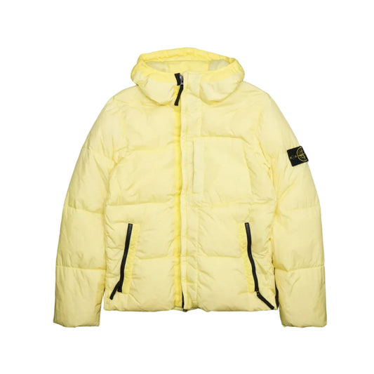 Stone Island Garment Dyed Crinkle Reps Yellow Jacket