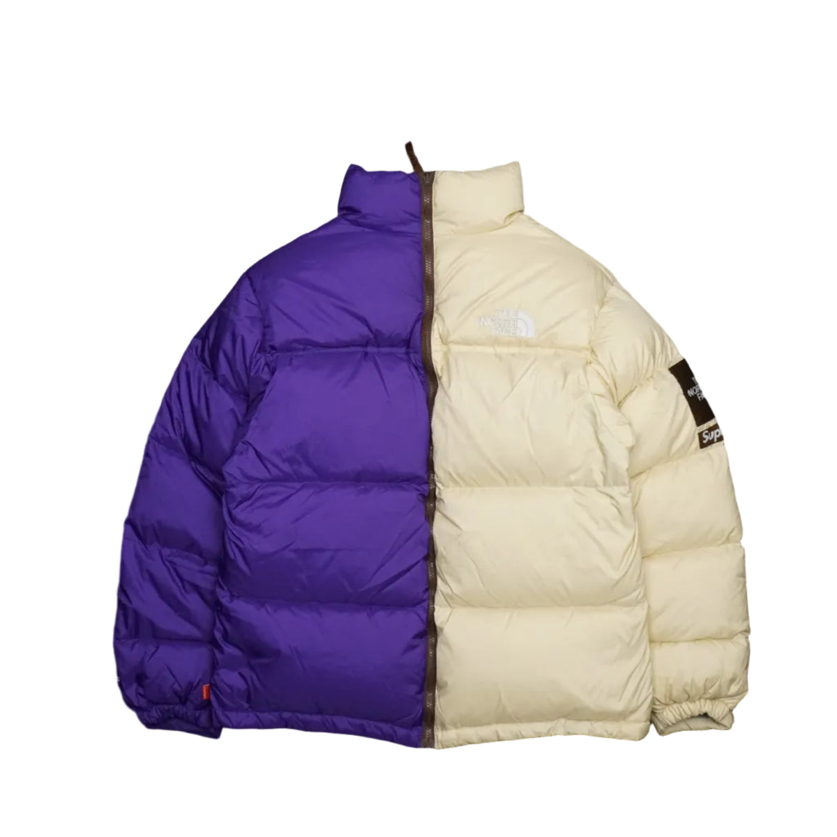 Supreme x The North Face Split Nuptse Tan/Purple Jacket