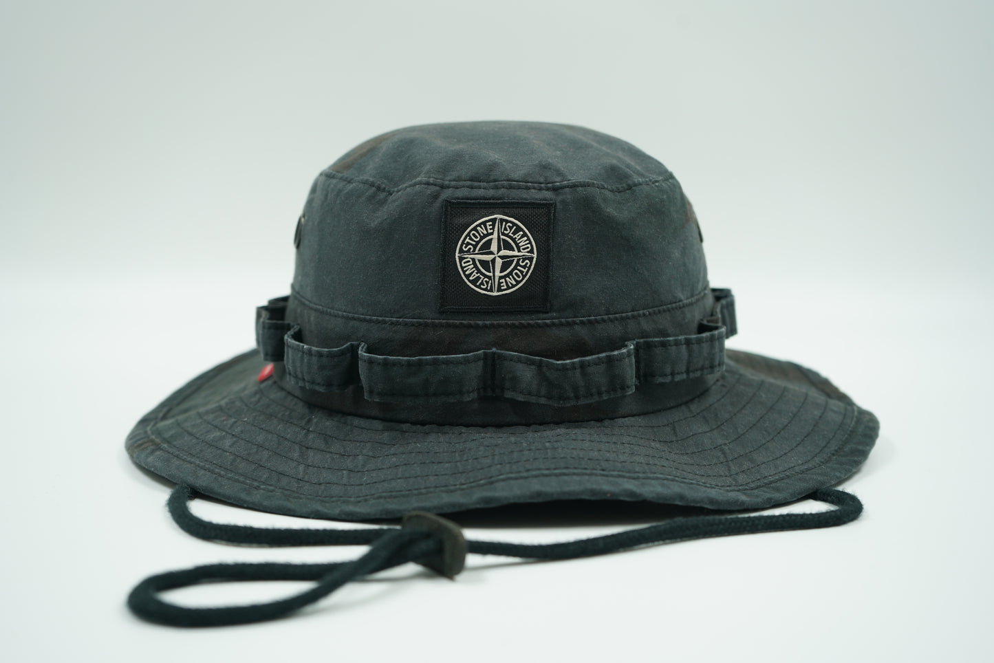 Supreme x Stone Island Black Camo Safari Hat