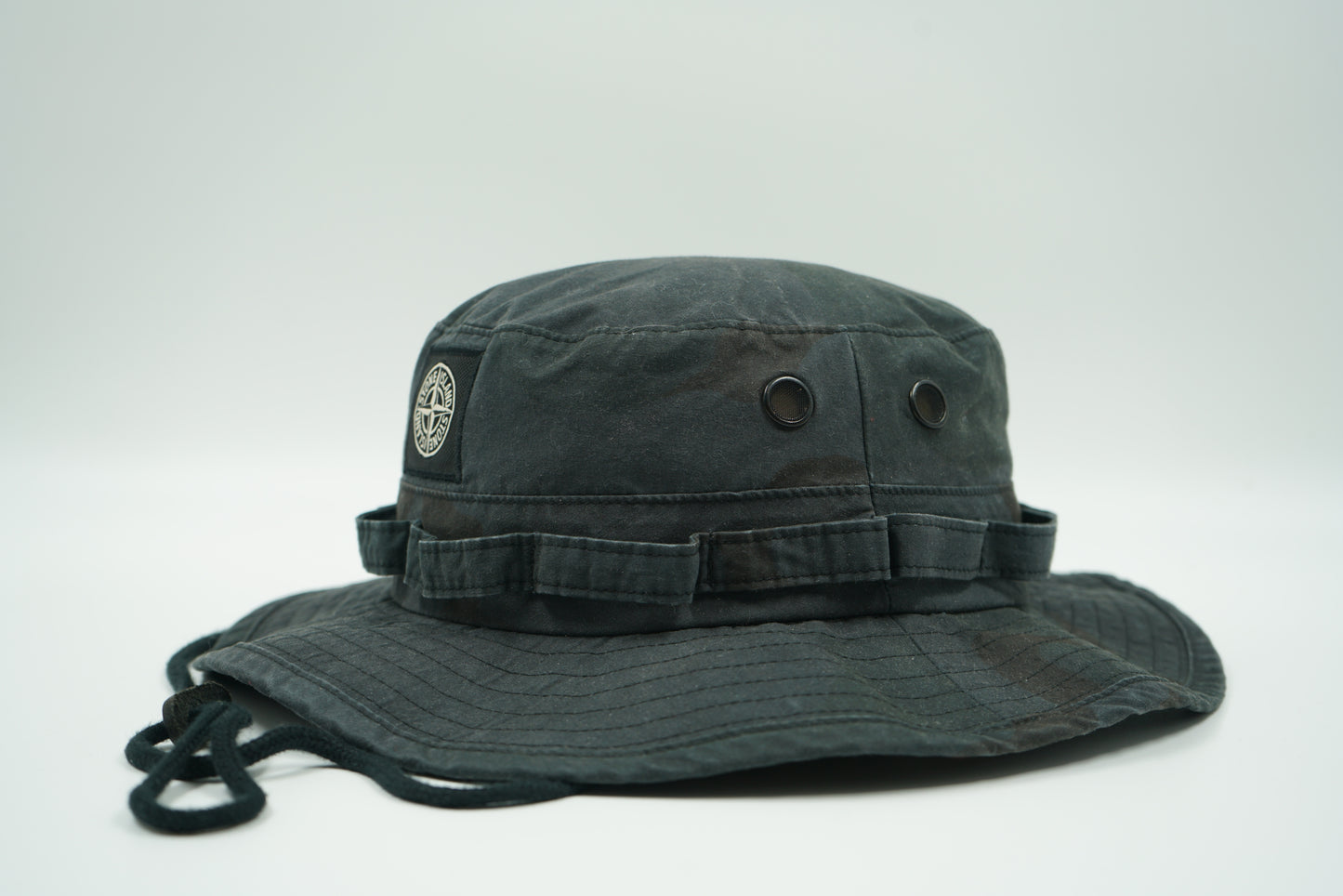 Supreme x Stone Island Black Camo Safari Hat