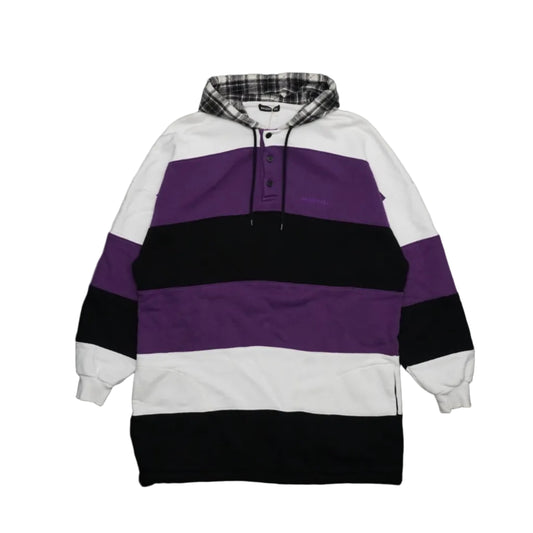 Balenciaga Check Hood Striped Purple/White Hoodie