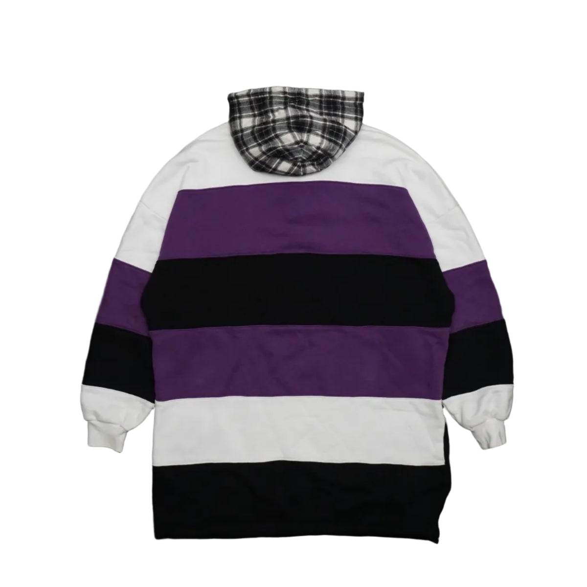 Balenciaga Check Hood Striped Purple/White Hoodie