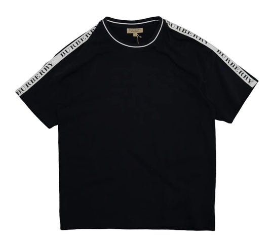 Burberry Shoulder Stripe White Navy Blue T-Shirt