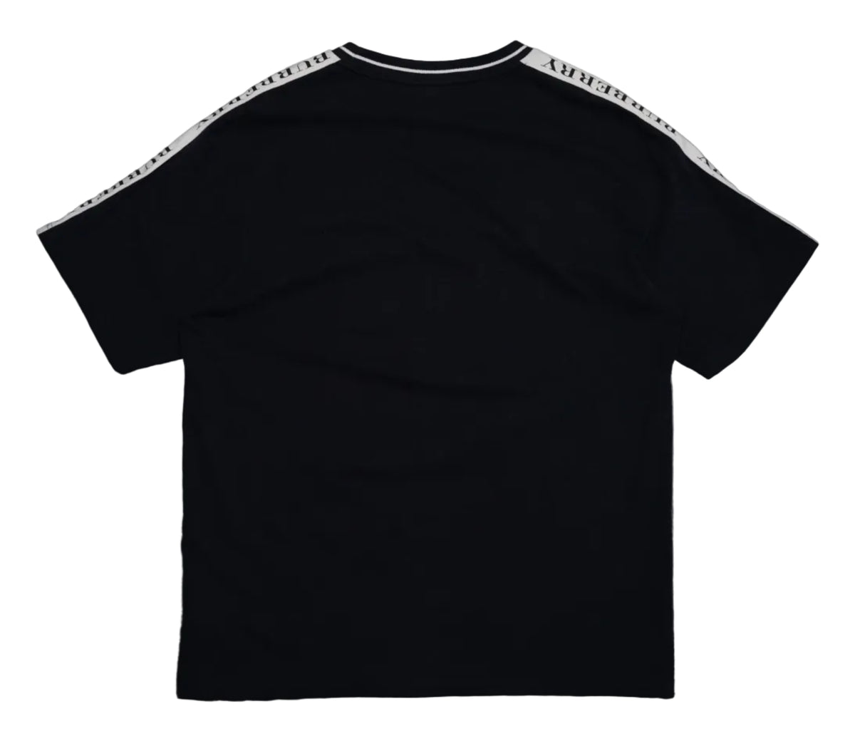 Burberry Shoulder Stripe White Navy Blue T-Shirt