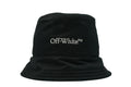 Off-White White Text Logo Black Bucket Hat