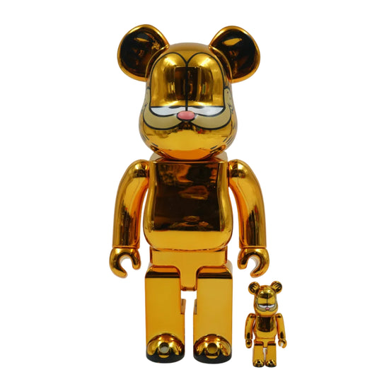 Bearbrick Garfield 100% And 400% Set Gold Chrome Ver.