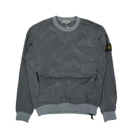 Stone Island Silver Nylon Metal Crewneck