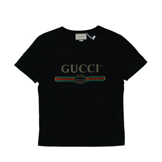 Gucci OG Fake Logo Black T-Shirt