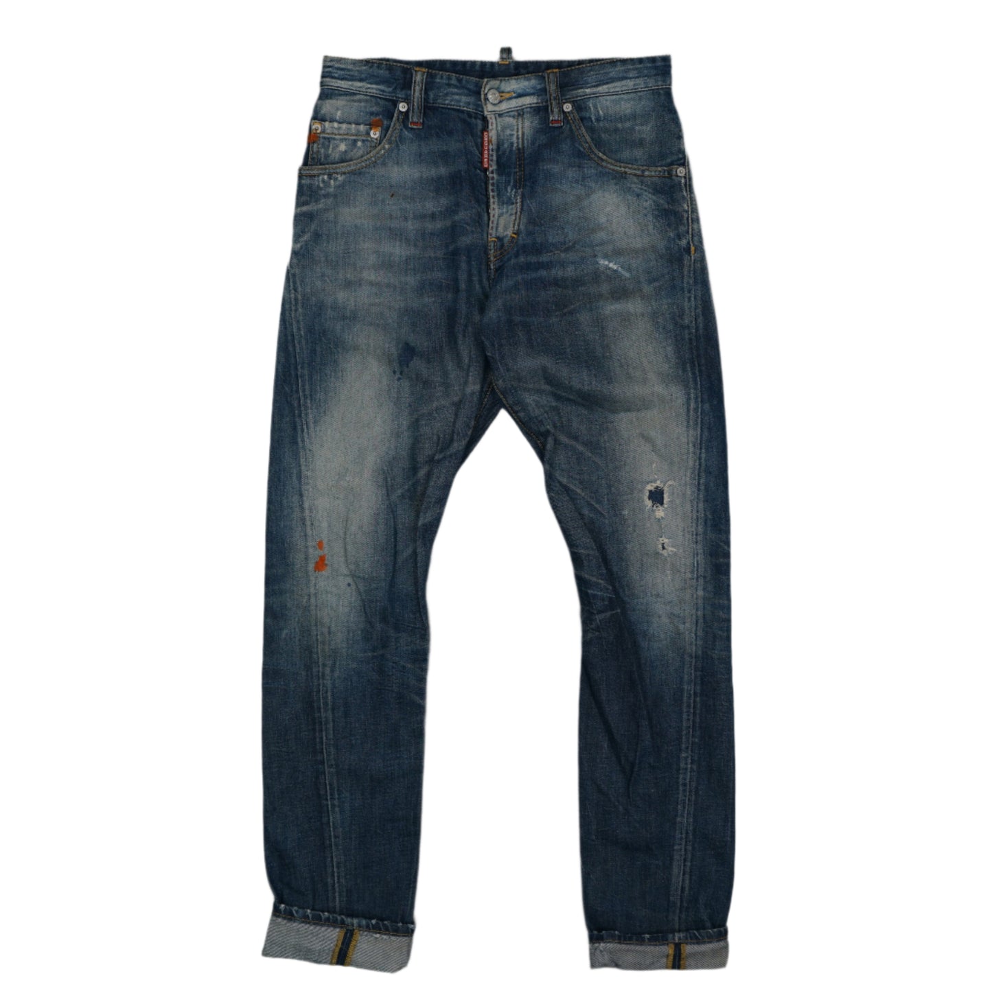 Dsquared2 Blood Stain Knee Denim Jeans
