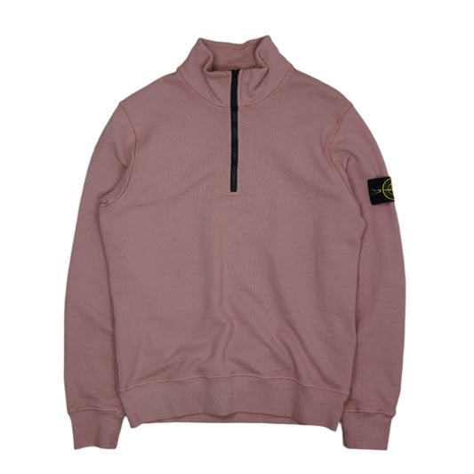 Stone Island 1/3 Zip Dark Pink Sweatshirt