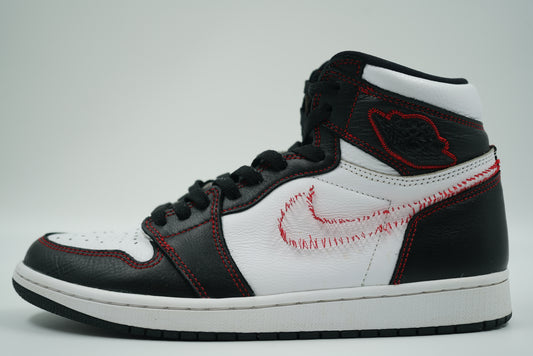 Air Jordan 1 High Defiant White Black Gym Red