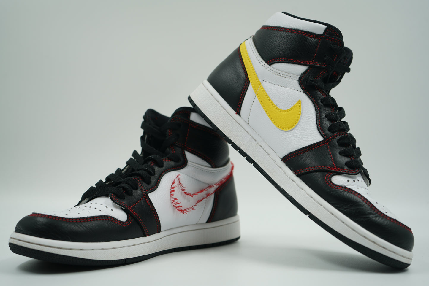 Air Jordan 1 High Defiant White Black Gym Red