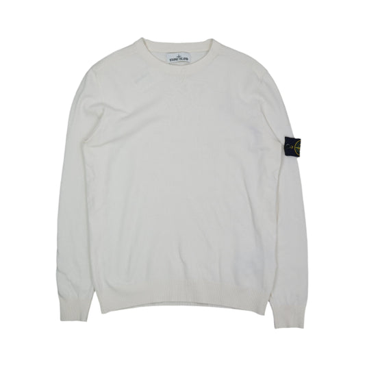 Stone Island White Knitwear Crewneck