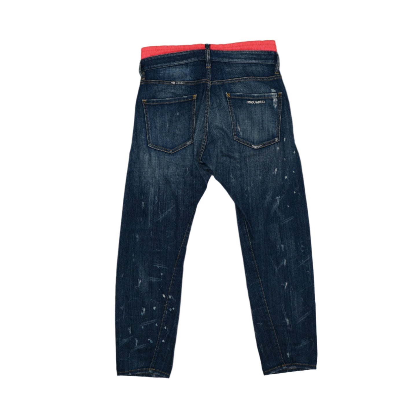 Dsquared2 Pink Shorts Blue/White Stains Blue Jeans