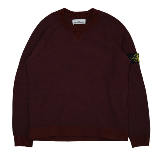 Stone Island Burgundy Knitwear Crewneck
