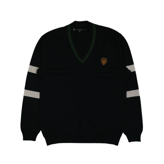 Gucci  Black Wool V-Neck Sweatshirt