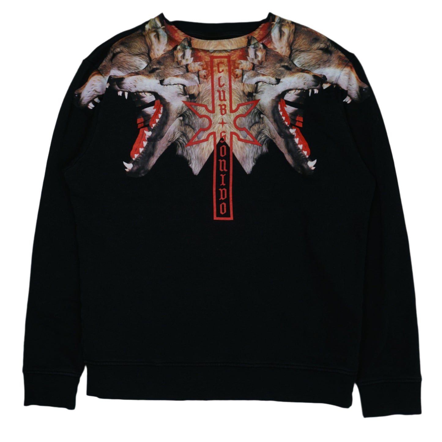 Marcelo Burlon Wolf Print Black Crewneck