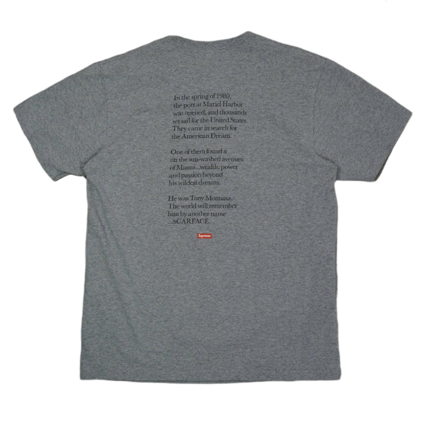 Supreme Scarface Split Heather Grey T-Shirt