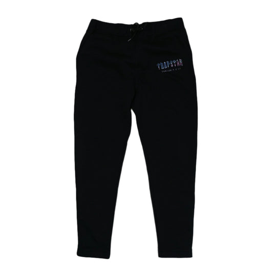 Trapstar Liquid Chrome Logo Black Sweatpants