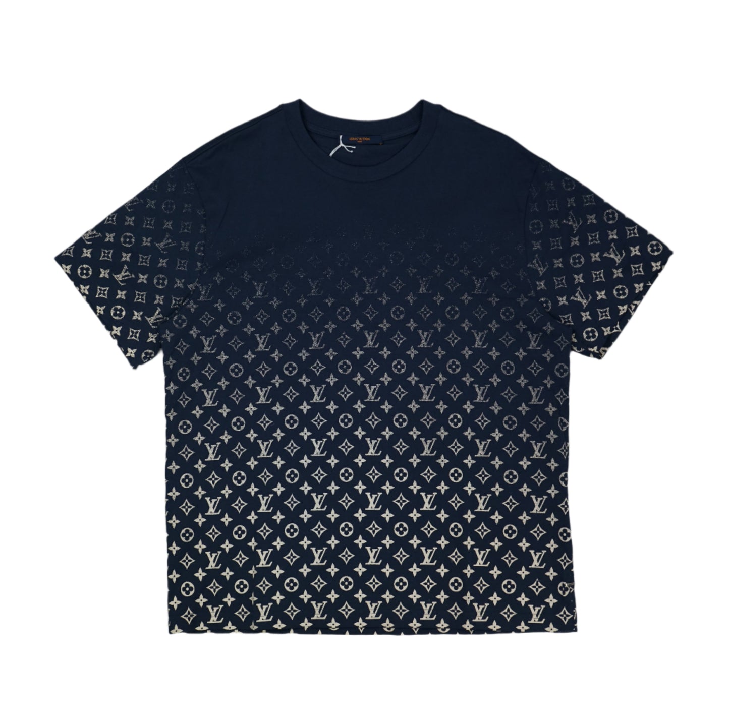 Louis Vuitton Cream White/Navy Grandient Monogram T-Shirt