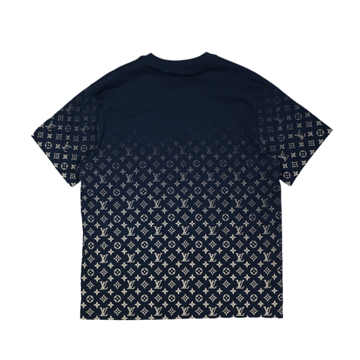 Louis Vuitton Cream White/Navy Grandient Monogram T-Shirt