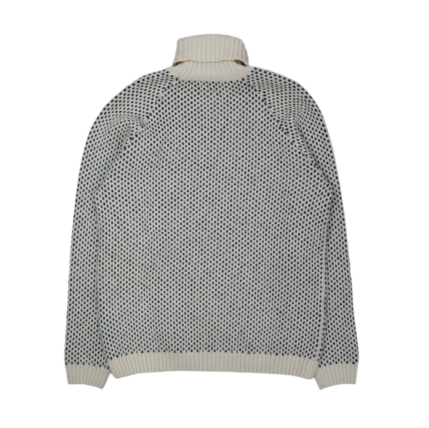 C.P Company Jacquard White Black Roll Neck