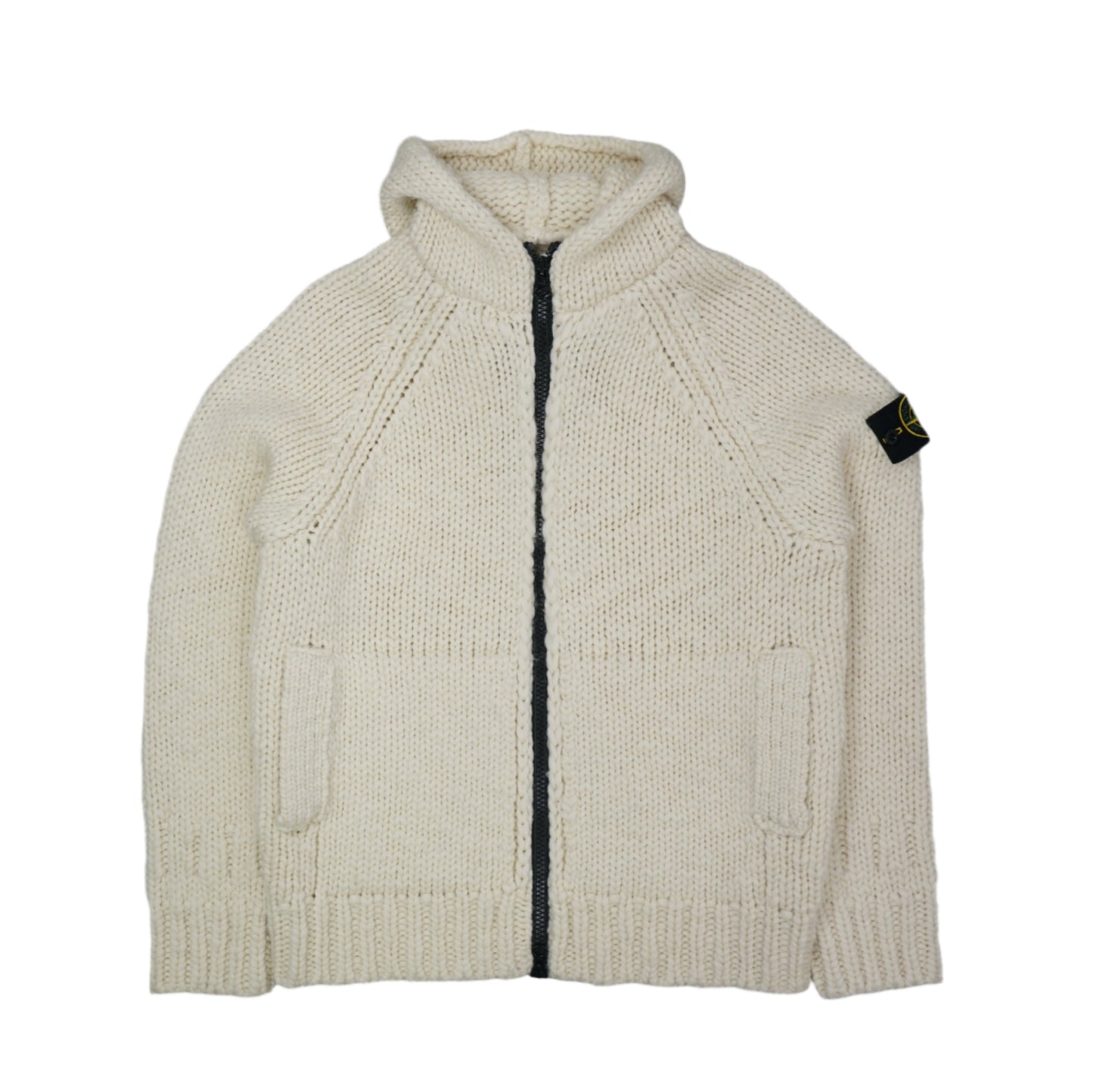 Stone Island Maglia White Knitwear Zip