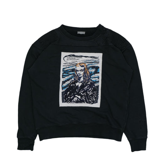 Dior x Raymond Pettibon Mona Lisa Black Crewneck