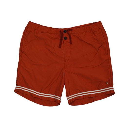 Stone Island Marina Logo Red Shorts