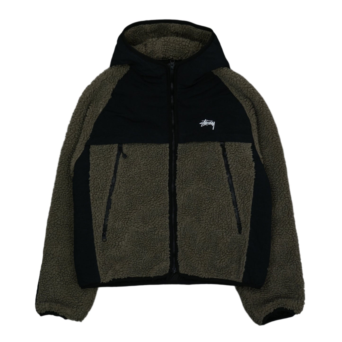 Stussy Black/Grey Fleece Zip