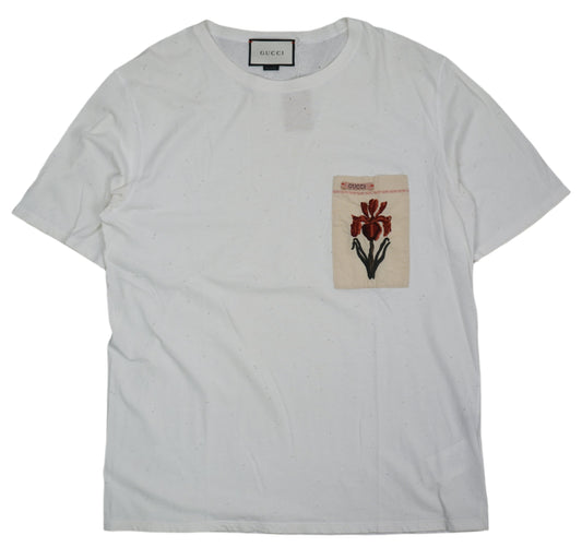 Gucci Floral Pocket White T-Shirt