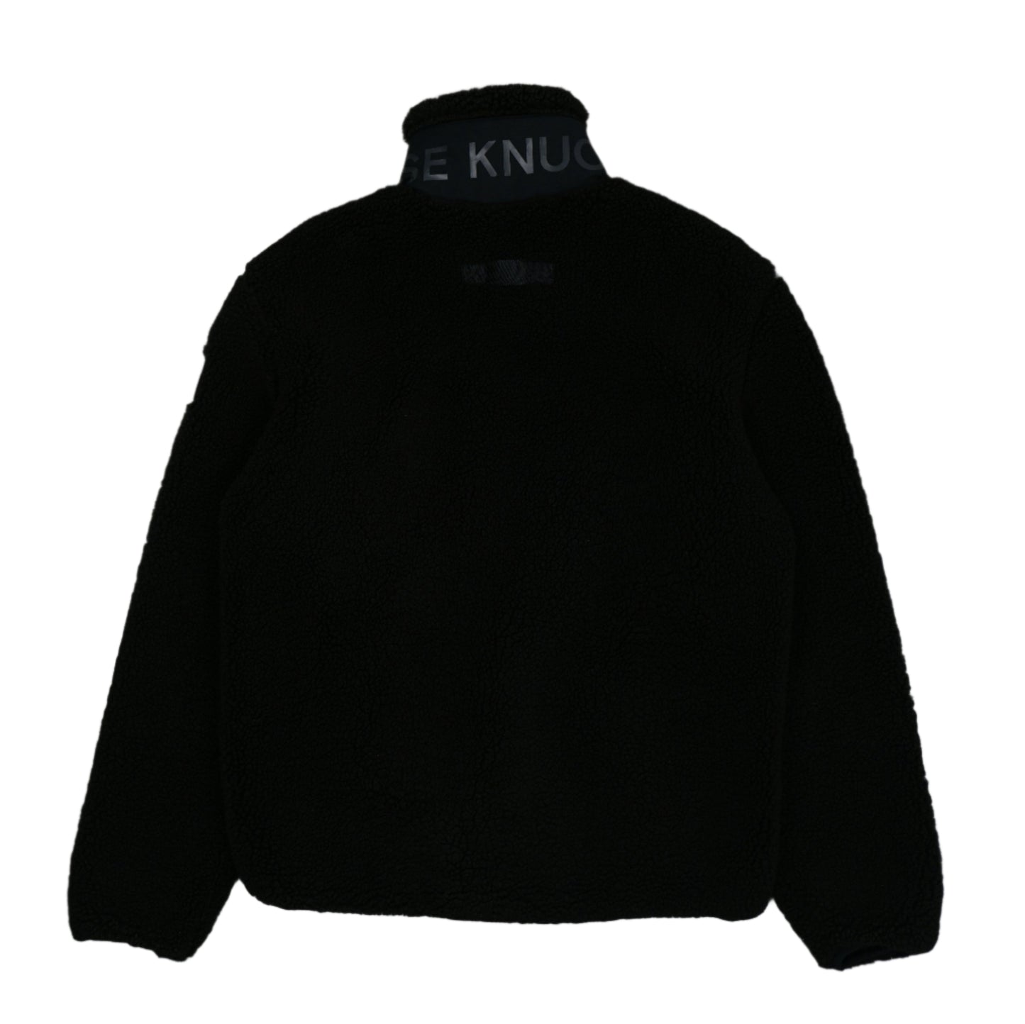 Moose Knuckles Saglele Black Gold Faux Zip-Up Conda Fleece Jacket