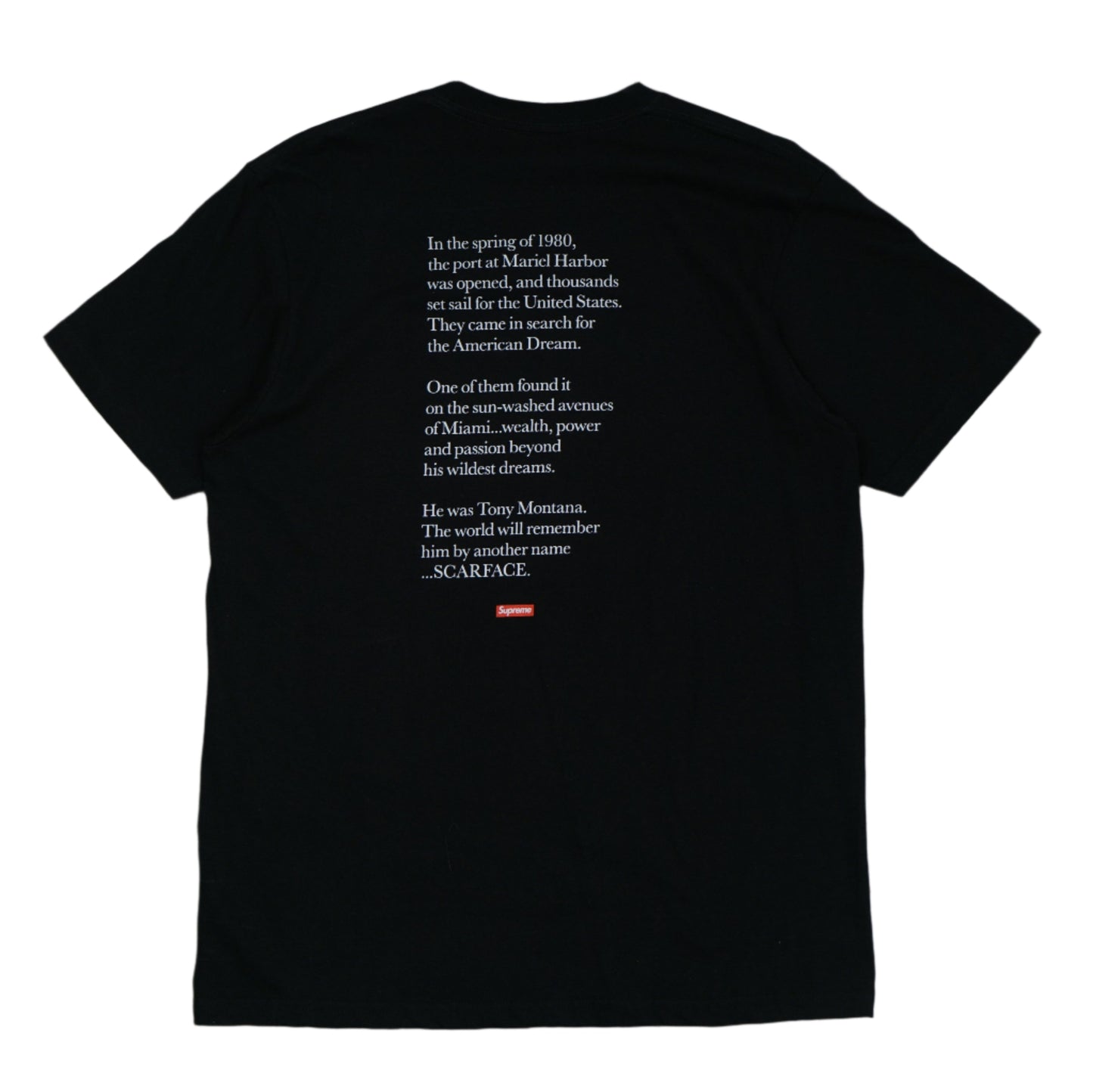 Supreme Scarface Split Black T-Shirt