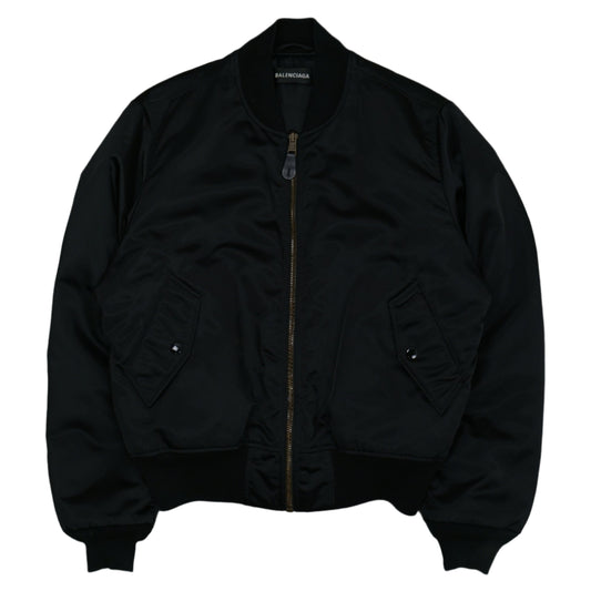 Balenciaga 1 3 Techno Black Bomber Jacket