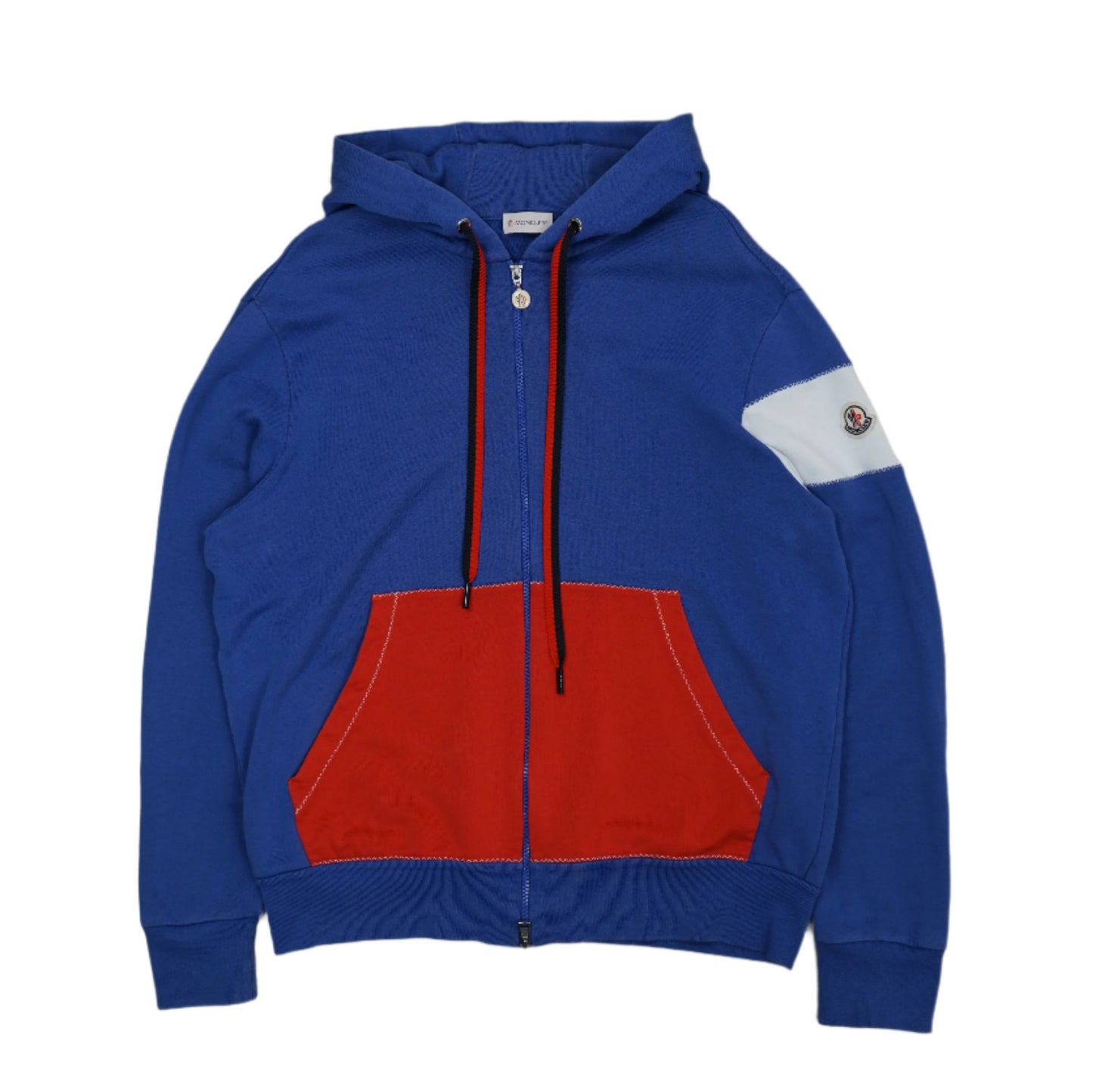 Moncler Zip Up Blue Red Cardigan