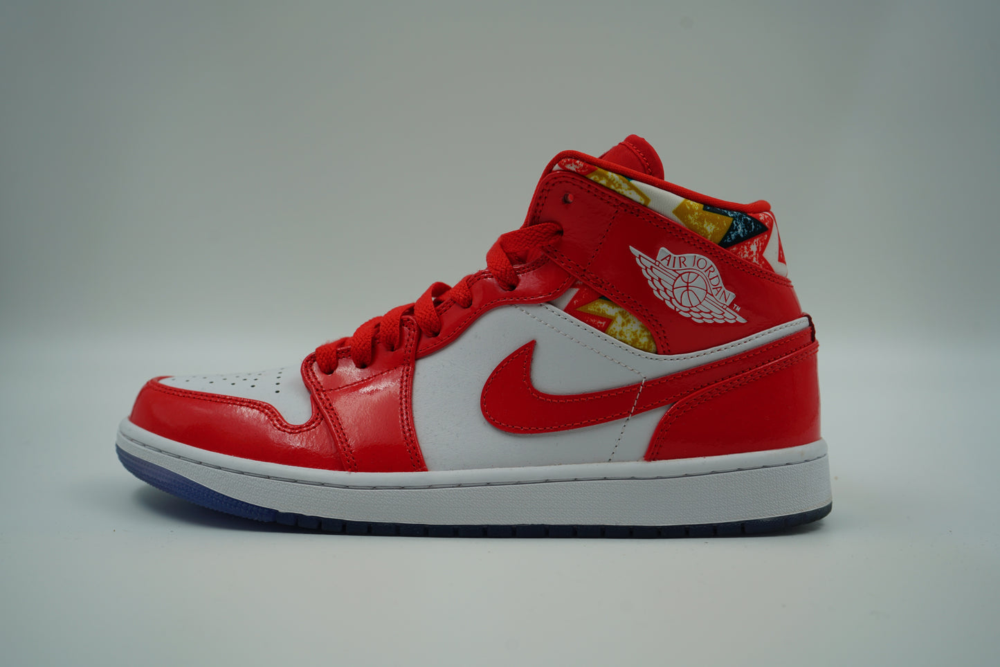 Air Jordan 1 Mid Barcelona Sweater Red Patent