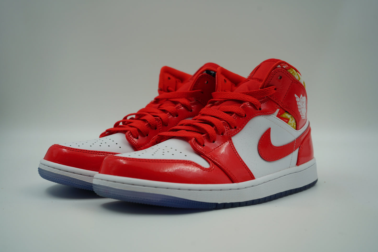 Air Jordan 1 Mid Barcelona Sweater Red Patent