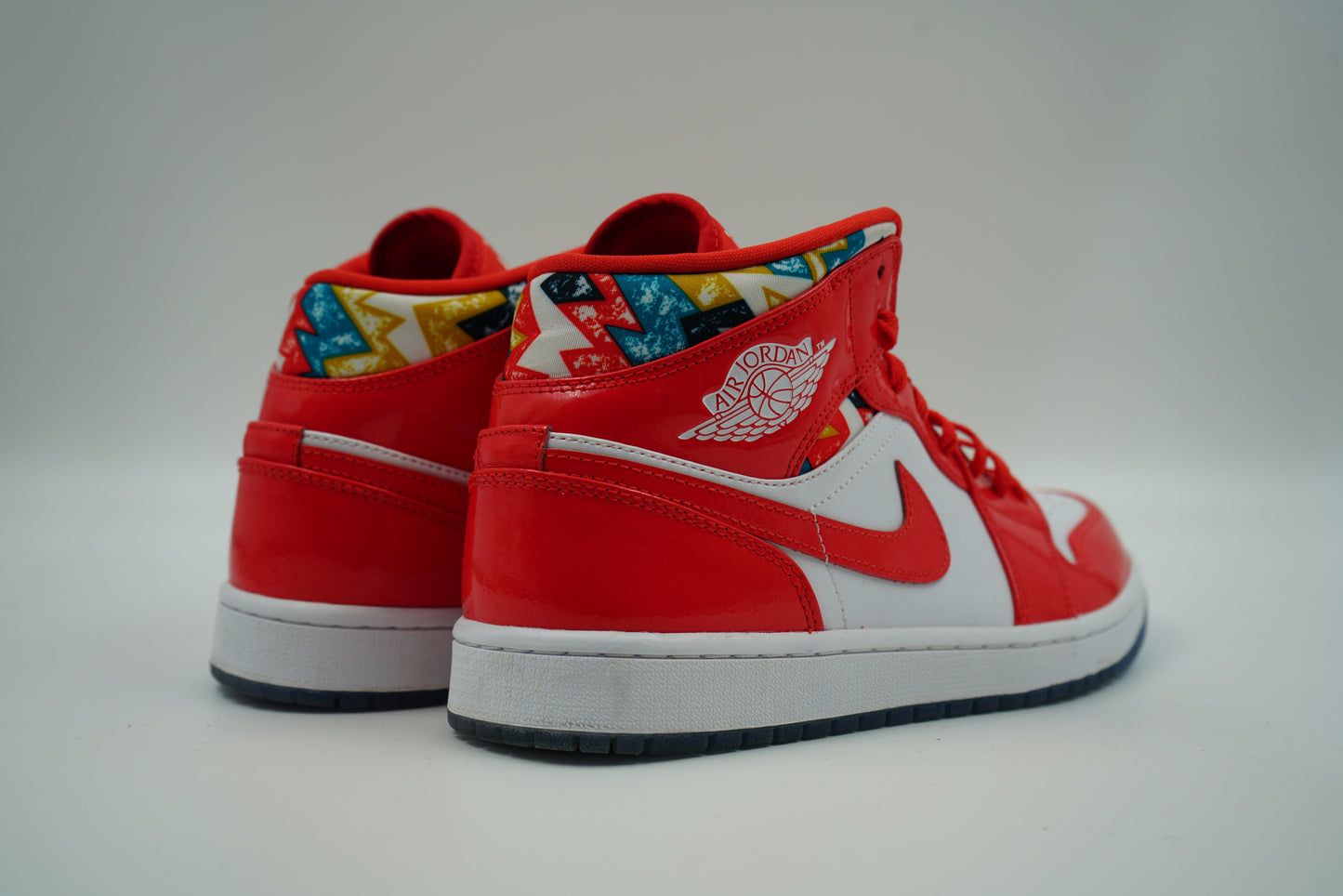 Air Jordan 1 Mid Barcelona Sweater Red Patent