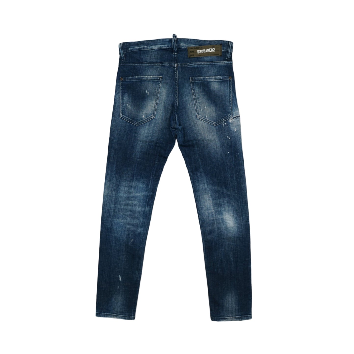 Dsquared2 Clement Jean Orange Stains Blue Jeans