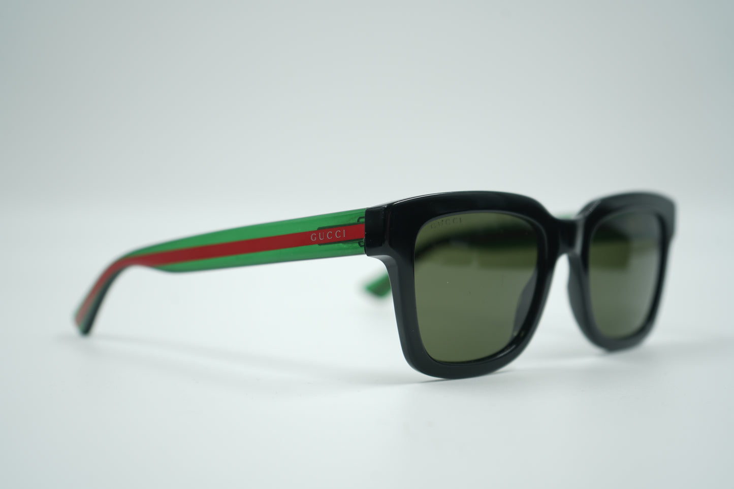 Gucci Rectangle Havana Green Sunglasses
