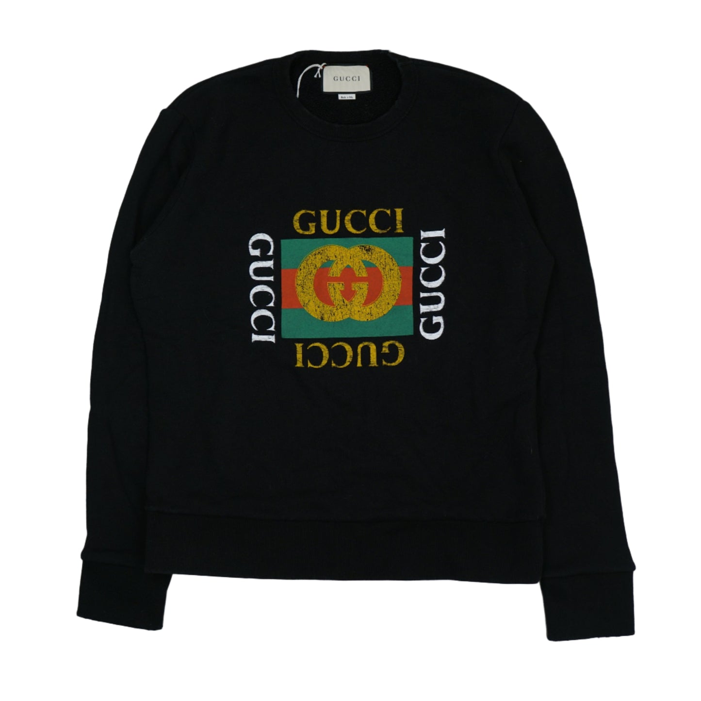 Gucci Vintage Logo Black Crewneck