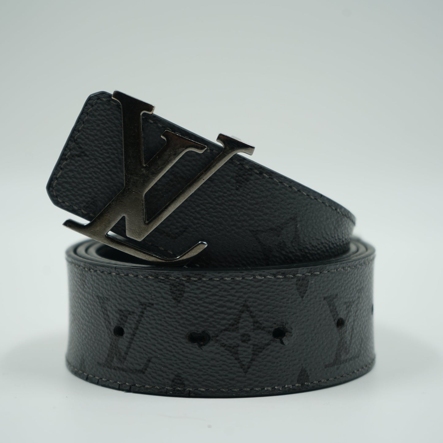 Louis Vuitton Reversible Grey/Black Monogram Belt