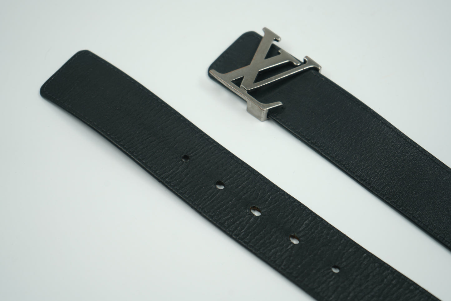 Louis Vuitton Silver Buckle Brown/Black Reversible Belt