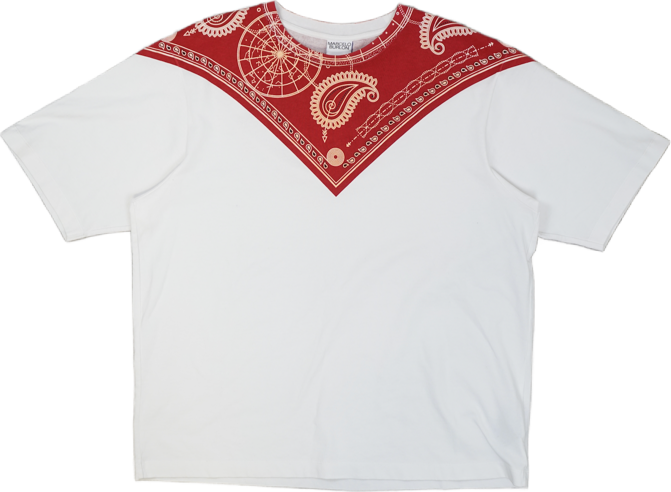 Marcelo Burlon Red Bandana White T-Shirt