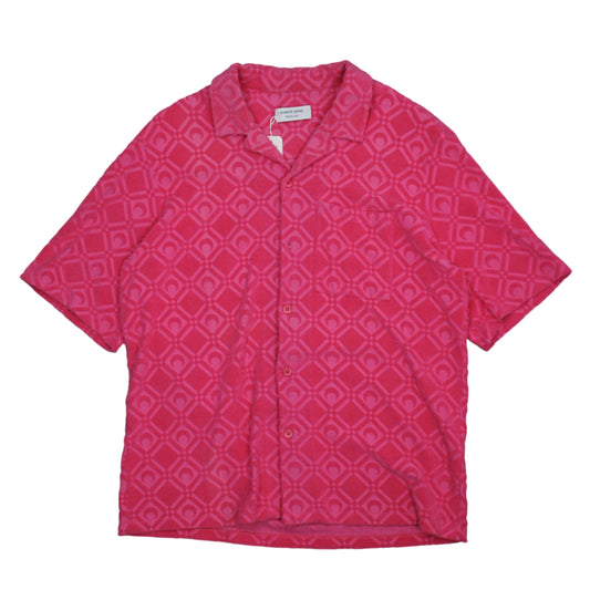Marine Serre Jacquard Towel Pink Shirt