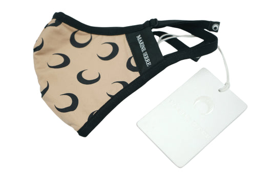 Marine Serre All Over Moonprint  Brown Facemask
