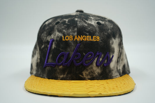 Mitchell And Ness LA Lakers Yellow Snakeskin Cap