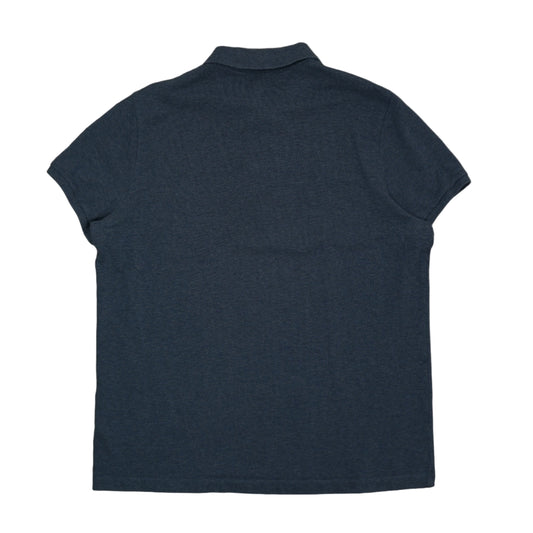 Moncler Maglia Polo Manica Corta Denim Blue Pike