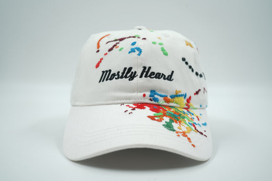Mostly Heard Rarely Seen Multi Color White Cap