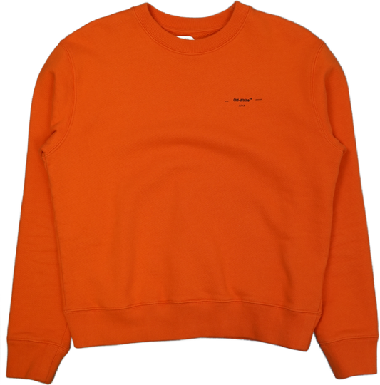 Off-White Small Chest Logo Orange Crewneck